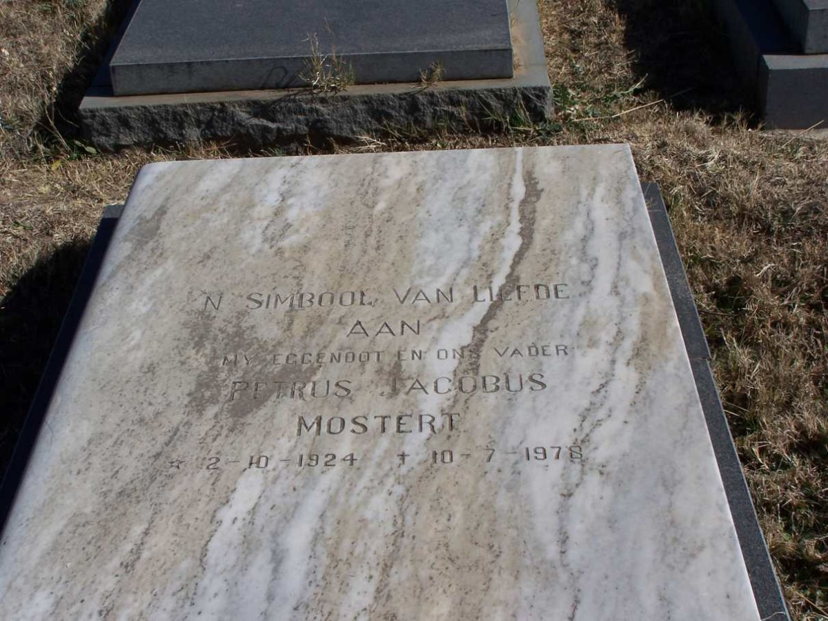 MOSTERT Petrus Jacobus 1924-1978