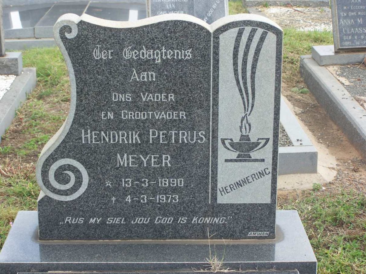 MEYER Hendrik Petrus 1890-1973