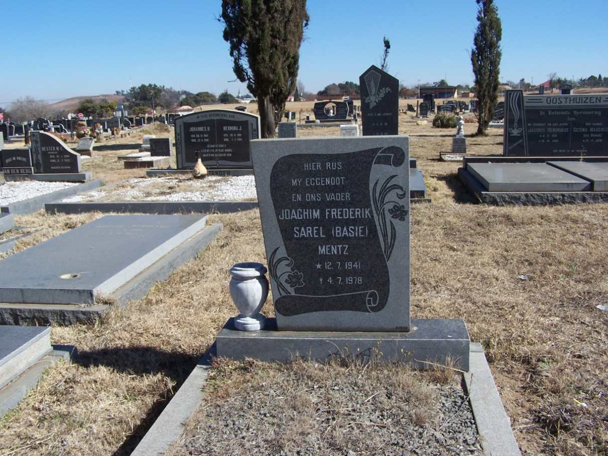 MENTZ Joachim Frederik Sarel 1941-1978
