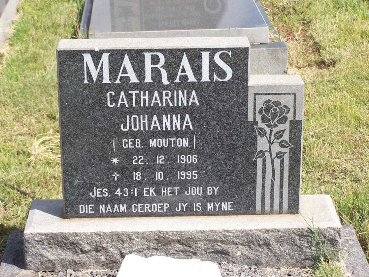 MARAIS Catharina Johanna nee MOUTON 1906-1995