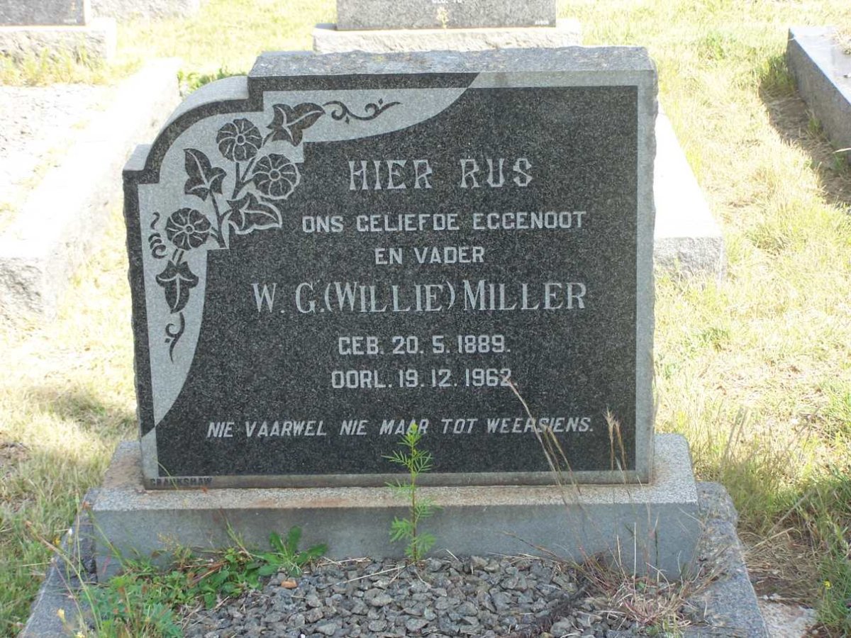 MILLER W.G 1889-1962