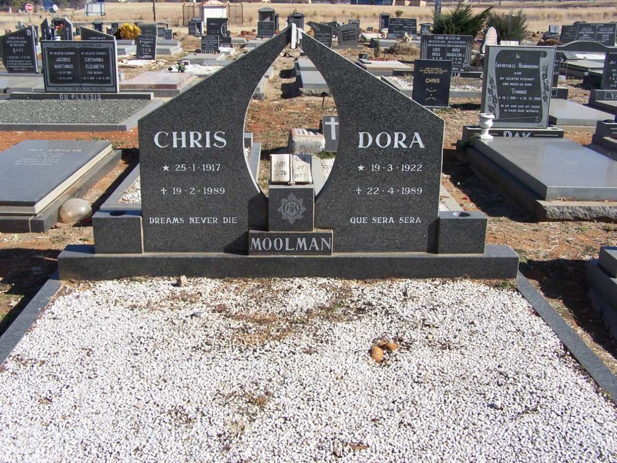 MOOLMAN Chris 1917-1989 &amp; Dora 1922-1989