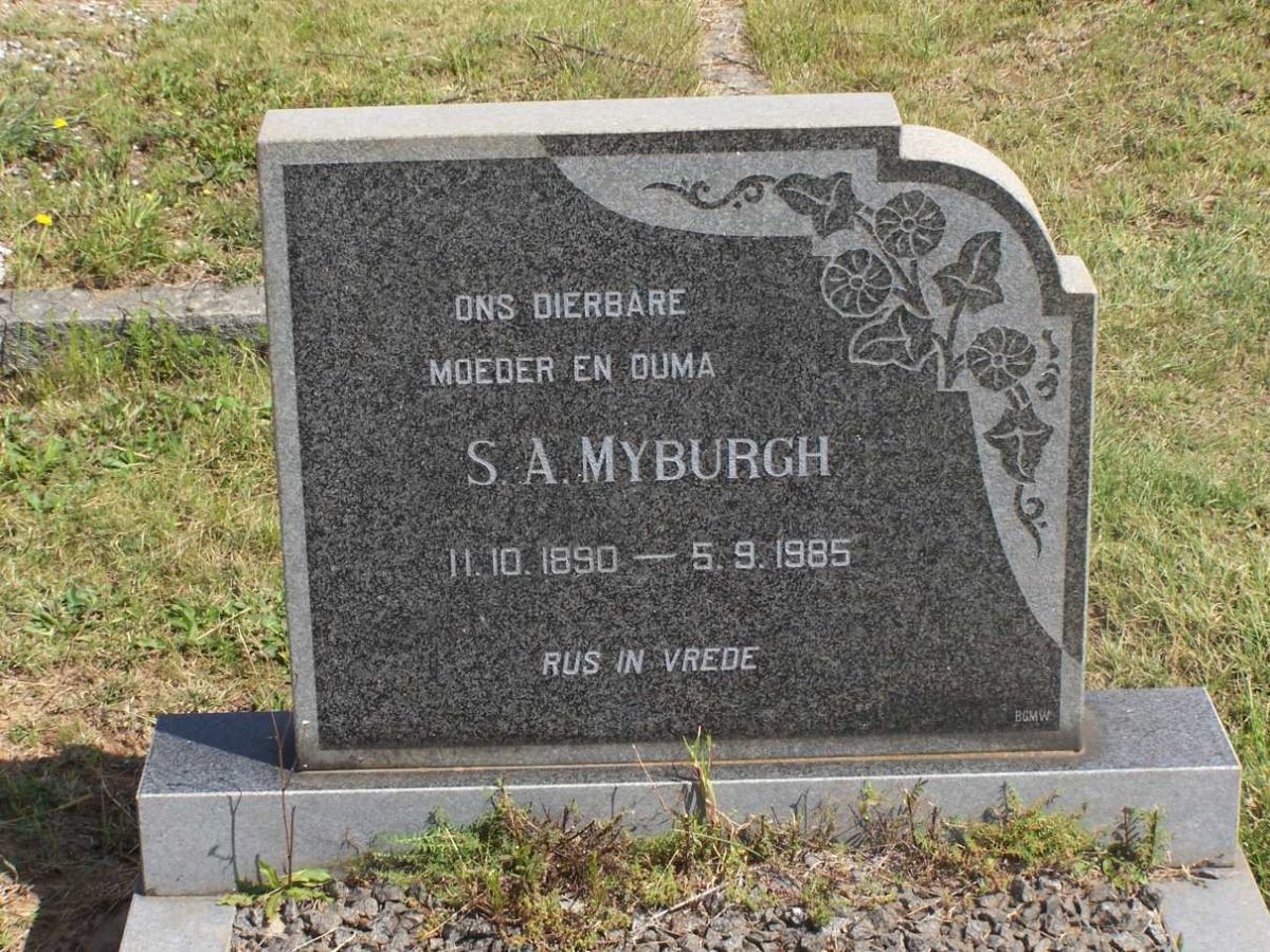 MYBURGH S.A. 1890-1985