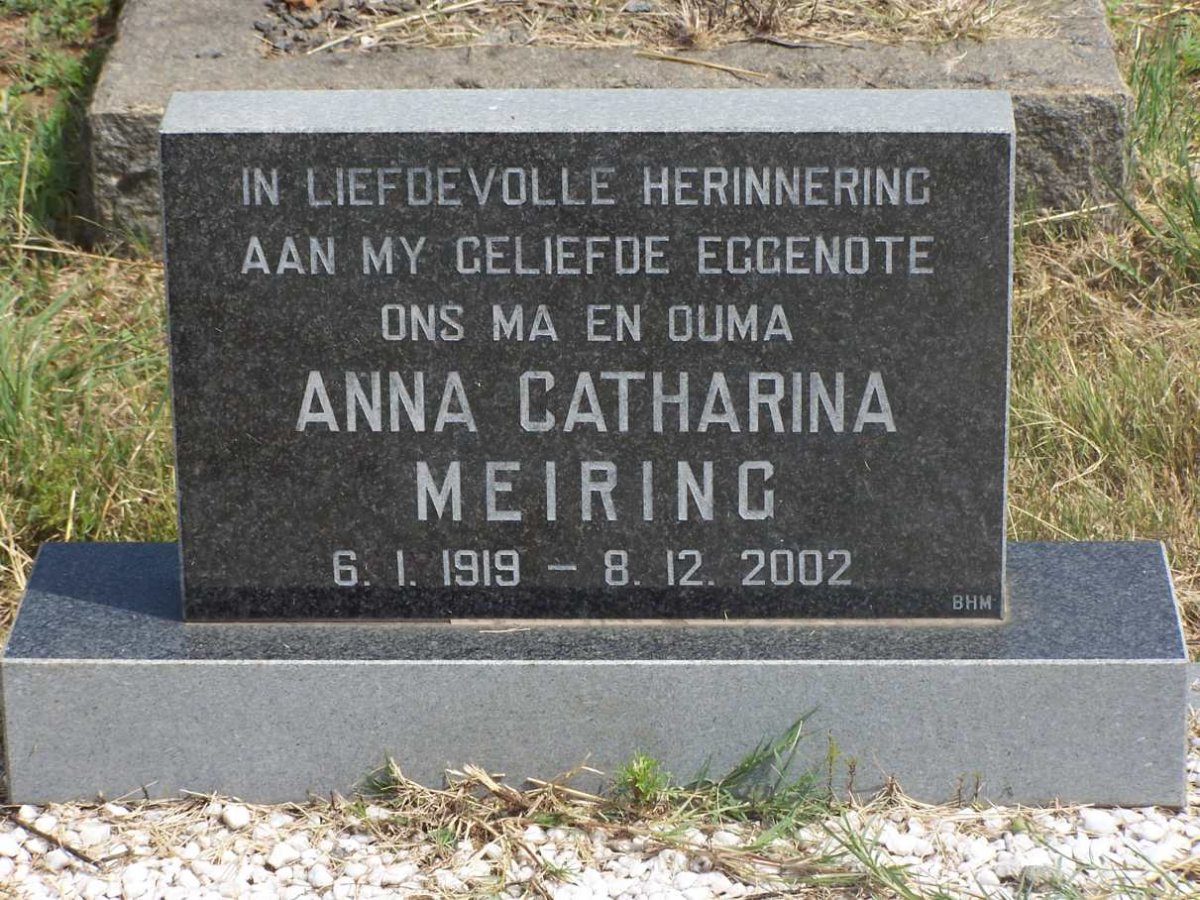MEIRING Anna Catharina 1919-2002