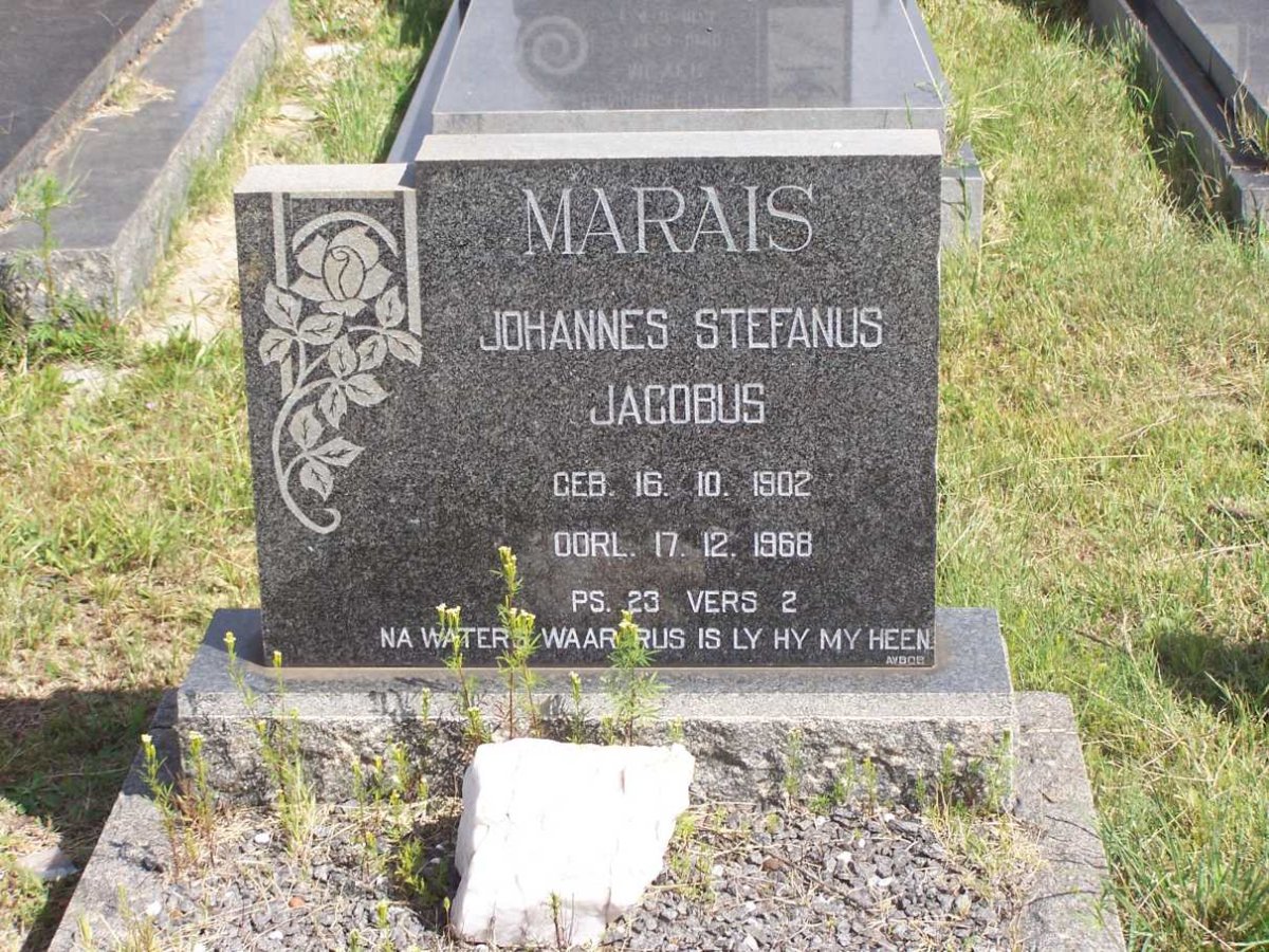 MARAIS Johannes Stefanus Jacobus 1902-1968