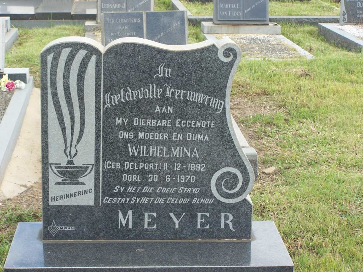 MEYER Wilhelmina nee DELPORT 1892-1970