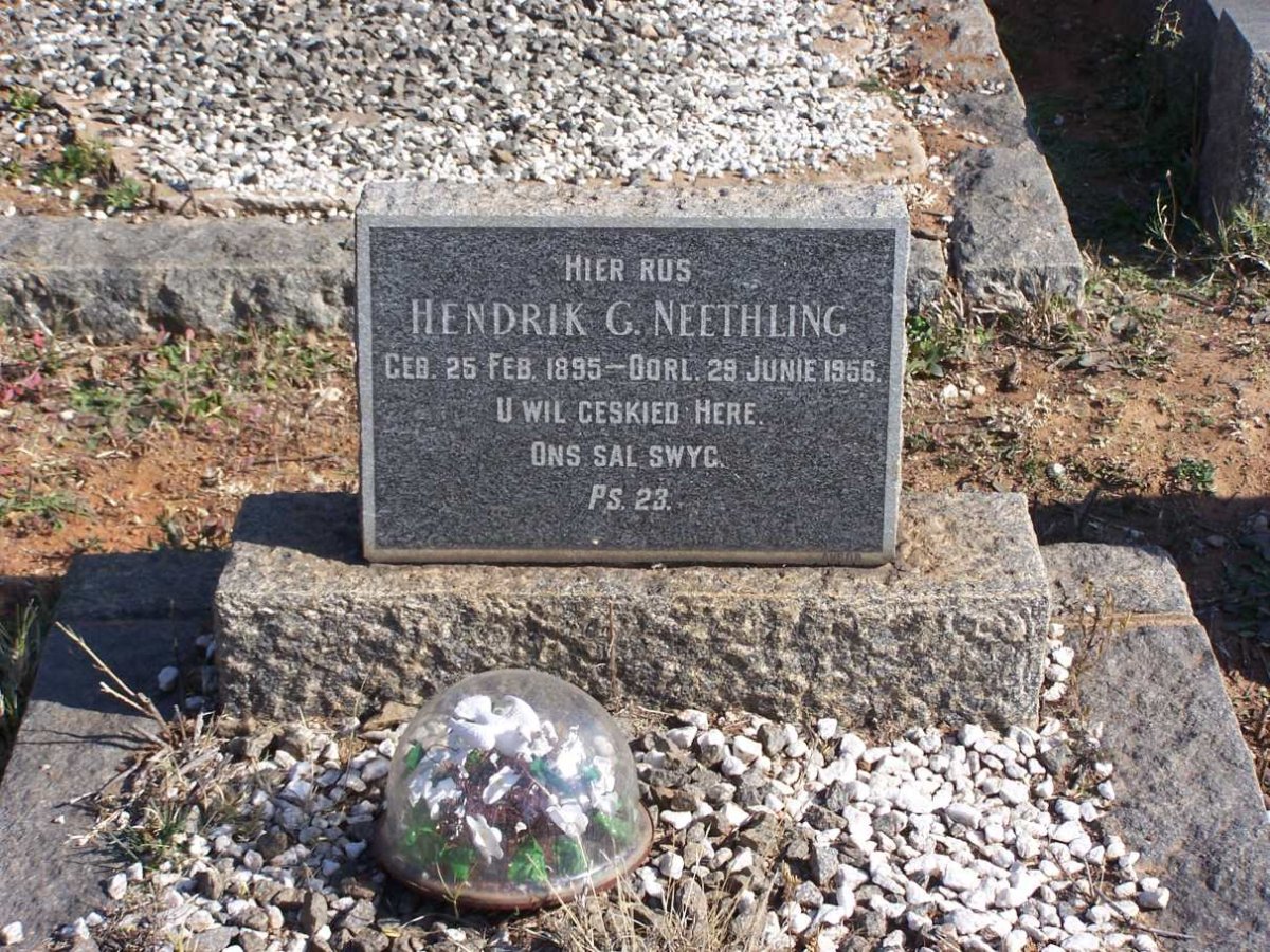 NEETHLING  Hendrik G. 1895-1956