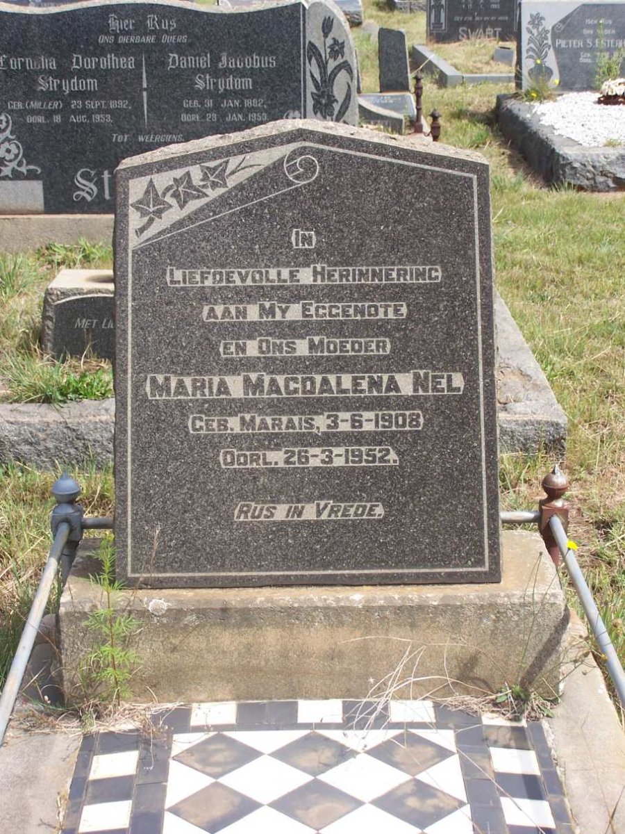 NEL Maria Magdalena nee MARAIS 1908-1952
