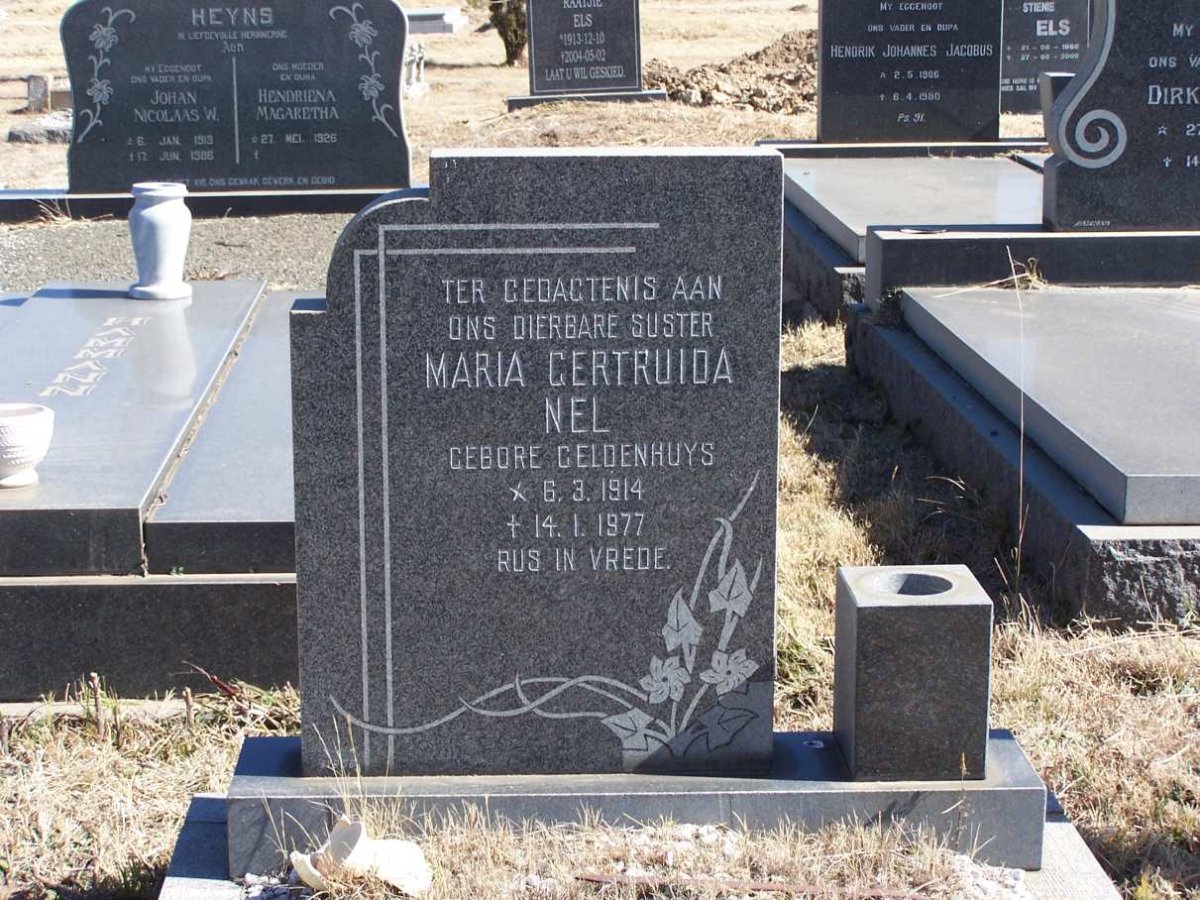 NEL Maria Gertruida nee GELDENHUYS 1914-1977
