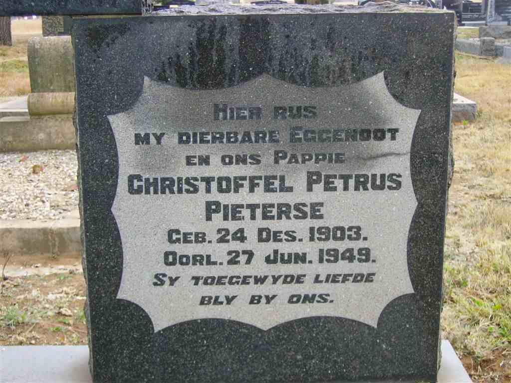 PIETERSE Christoffel Petrus 1903-1949