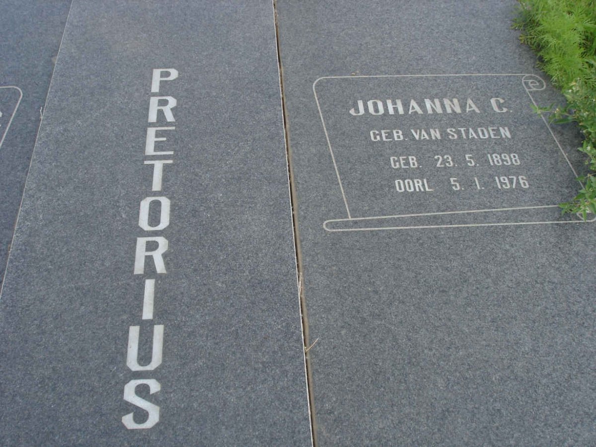 PRETORIUS Johanna C. nee VAN STADEN 1898-1976