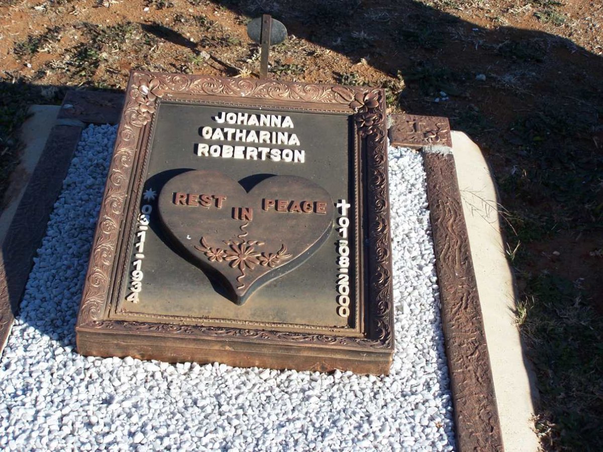 ROBERTSON Johanna Catharina 1934-2000