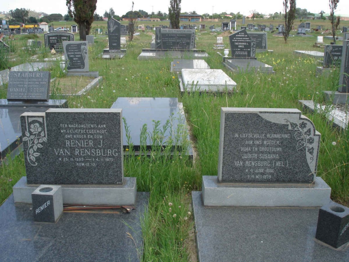 RENSBURG Renier J., van 1893-1975 &amp; Judith Susanna NEL 1896-1979