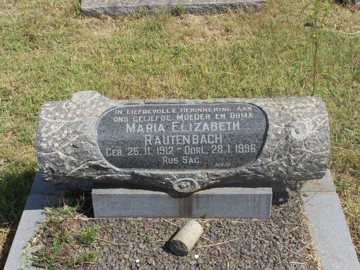 RAUTENBACH Maria Elizabeth 1912-1996