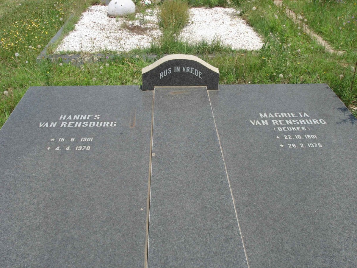 RENSBURG Hannes, van 1901-1978 &amp; Magrieta BEUKES 1901-1976