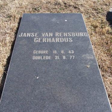 RENSBURG Gerhardus, Janse van 1943-1977