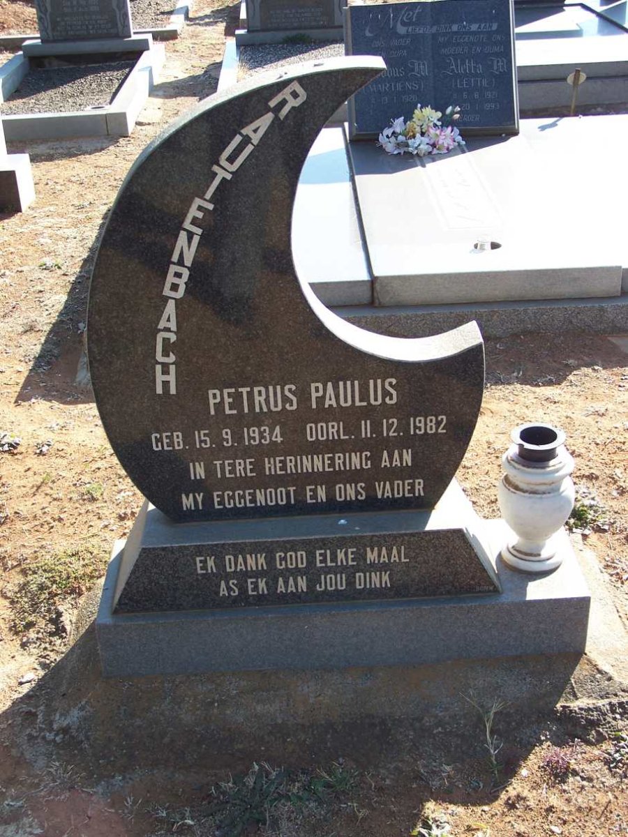RAUTENBACH Petrus Paulus 1934-1982