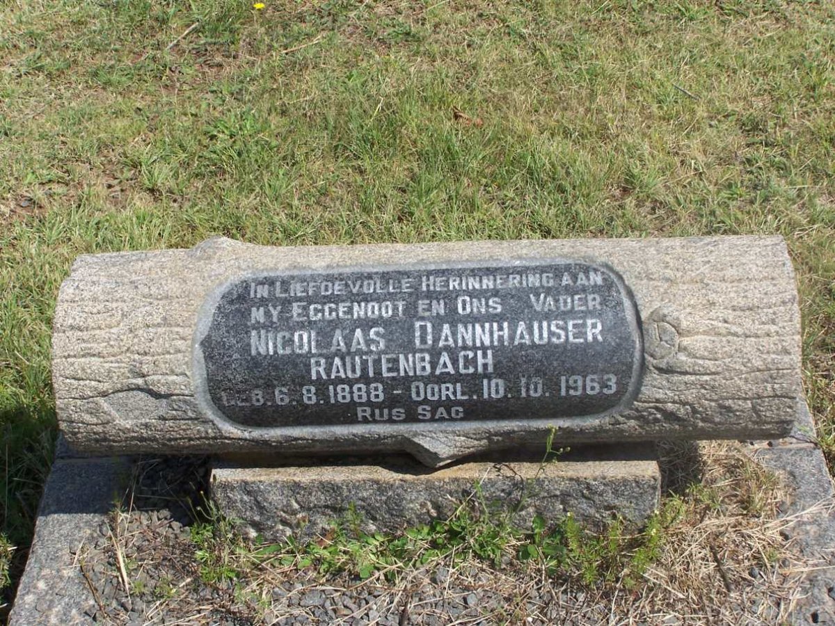 RAUTENBACH Nicolaas Dannhauser 1888-1963
