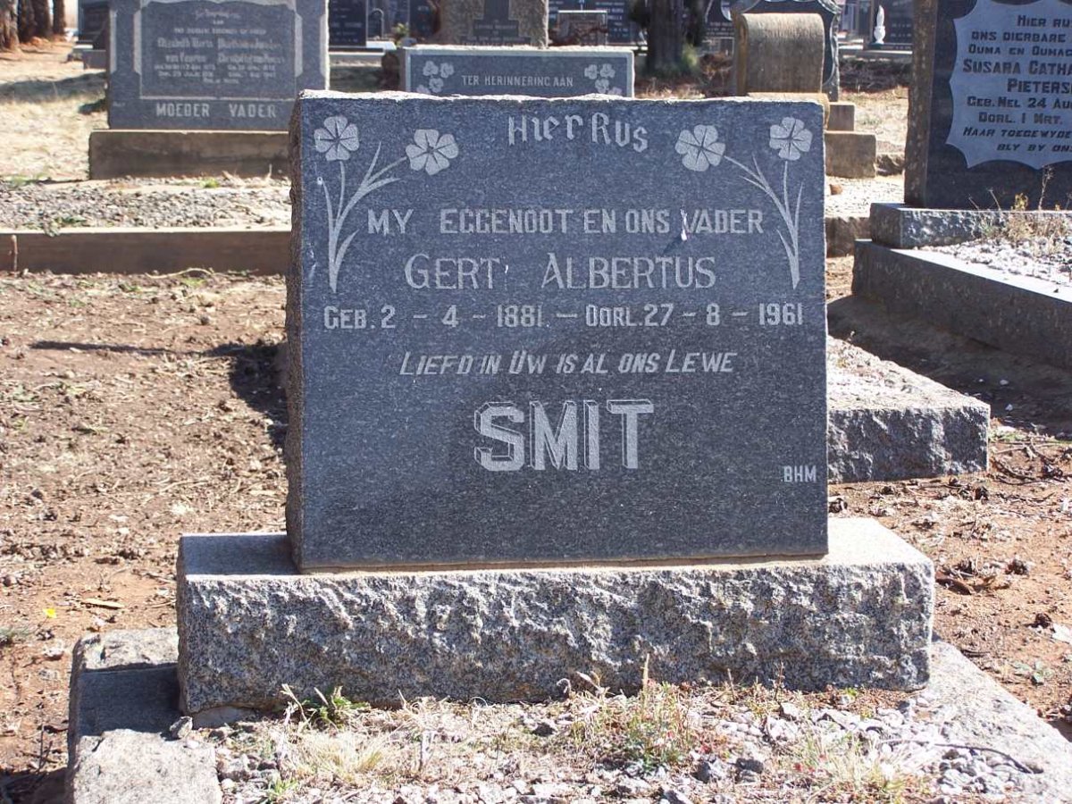 SMIT Gert Albertus 1881-1961