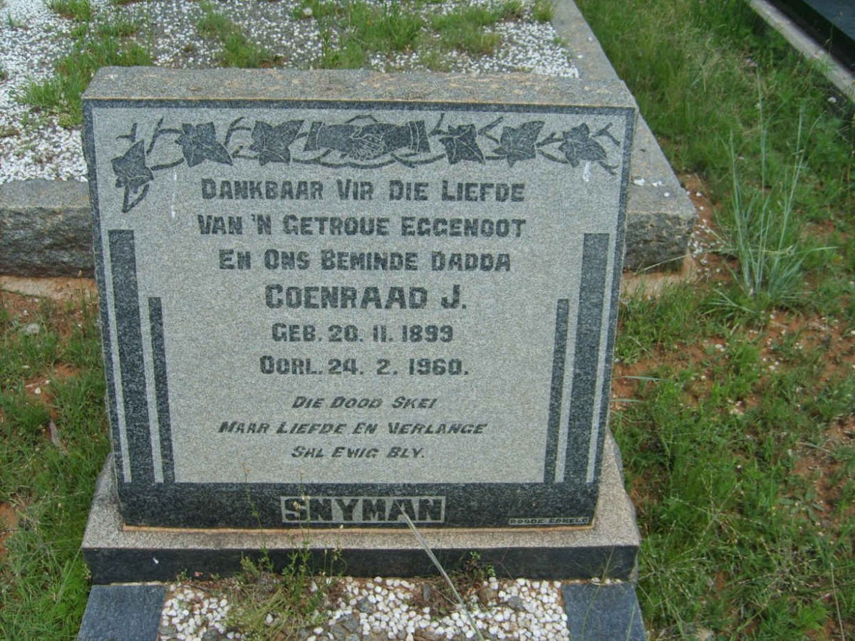 SNYMAN Coenraad J. 1899-1960