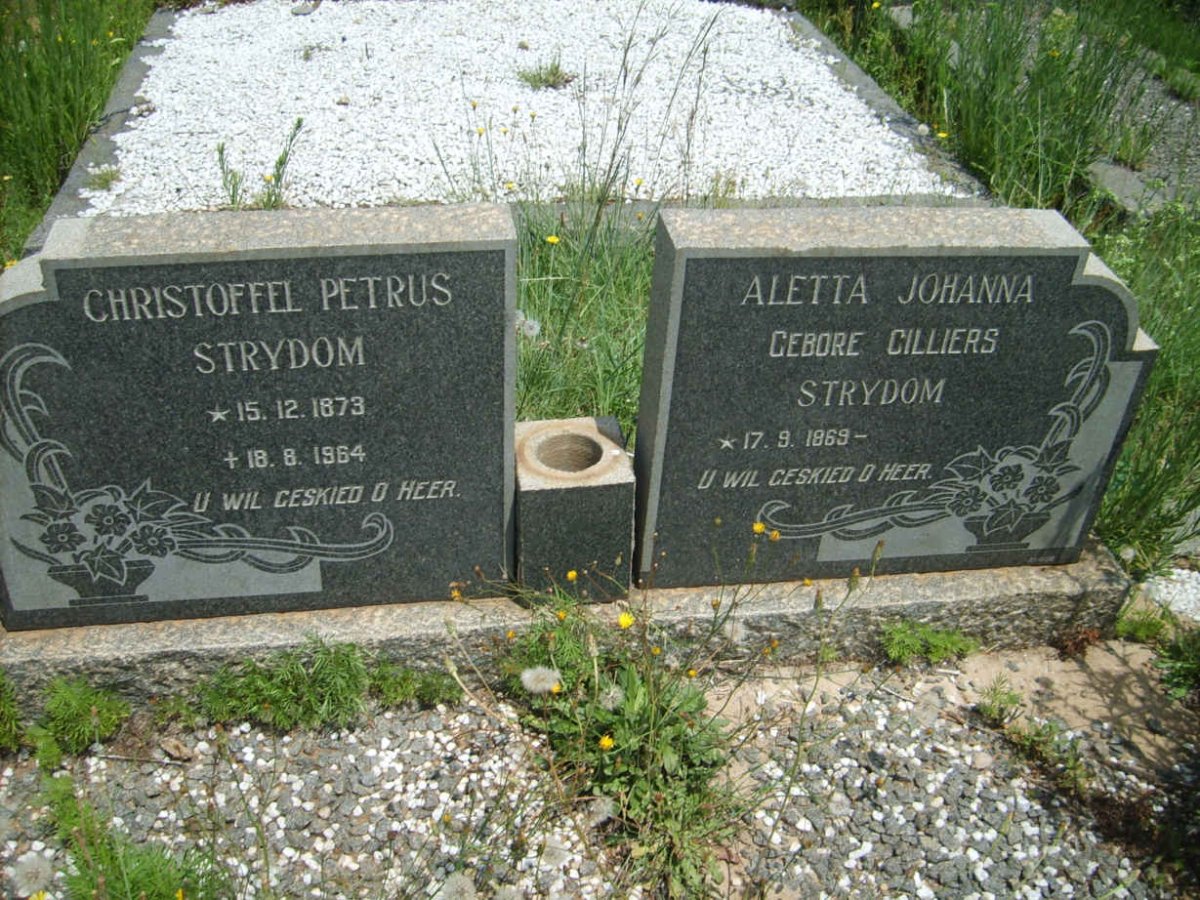 STRYDOM Christoffel Petrus 1873-1964 &amp; Aletta Johanna CILLIERS 1869-