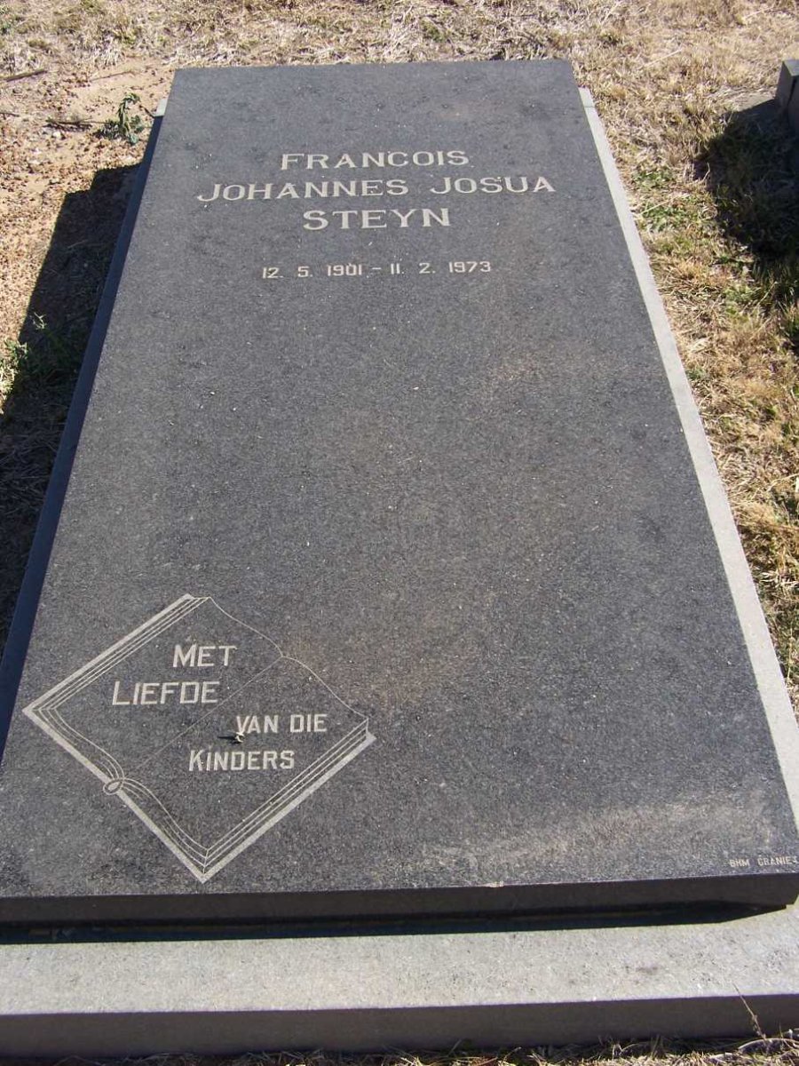 STEYN Francois Johannes Josua 1901-1973