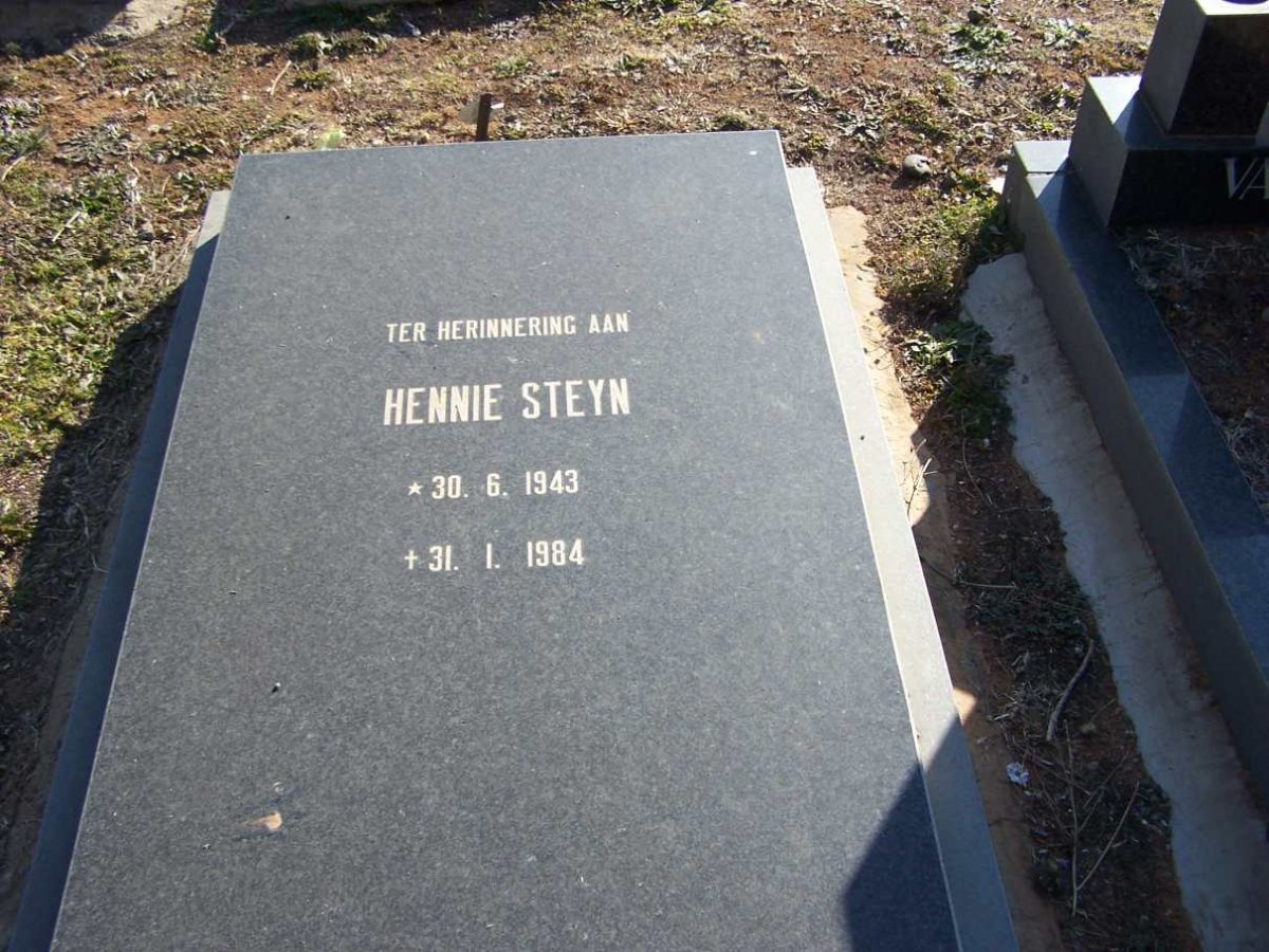 STEYN Hendrik P. 1943-1984