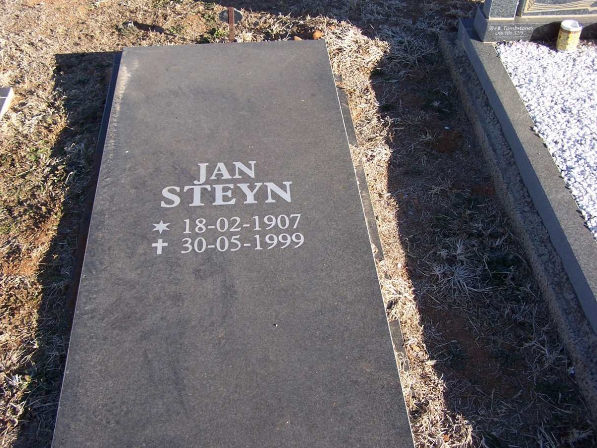 STEYN Johannes Gysbertus 1907-1999