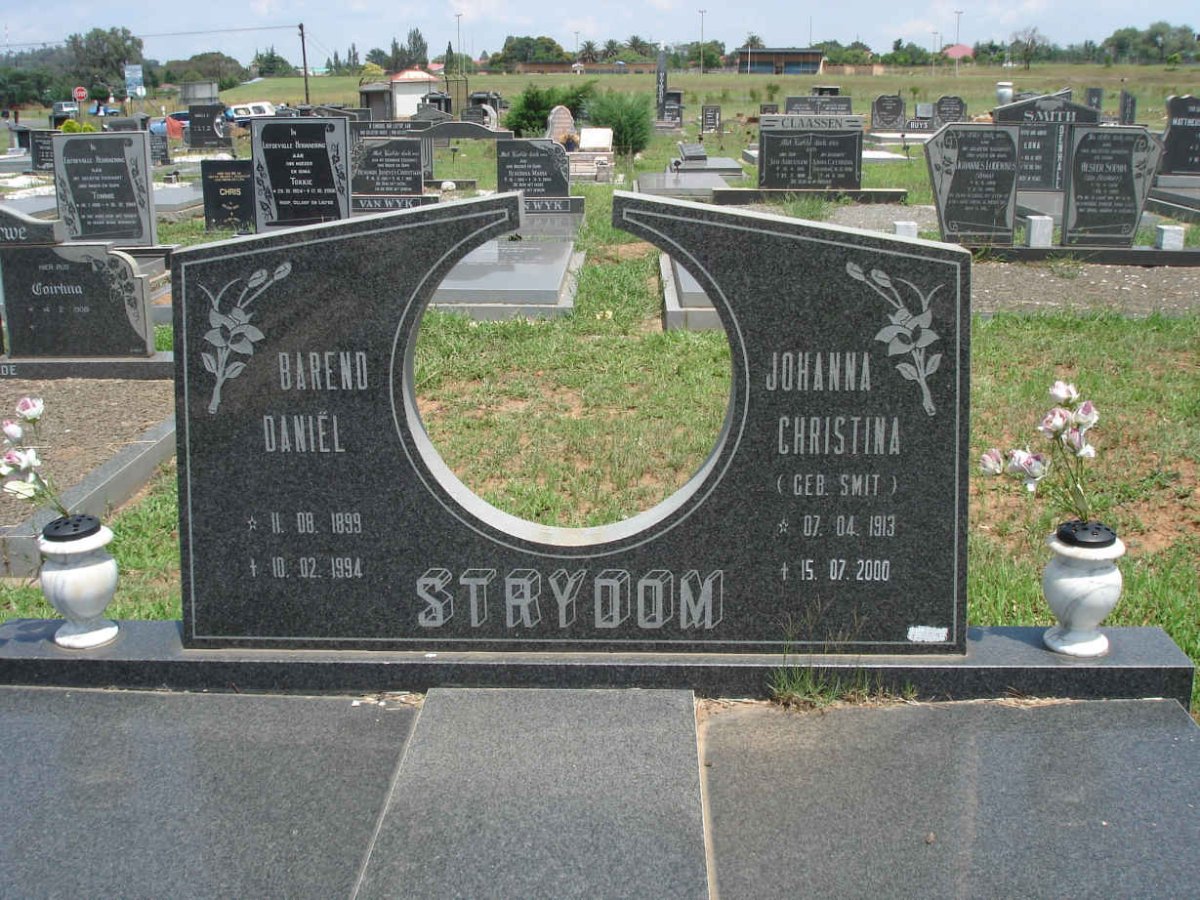 STRYDOM Barend Daniel 1899-1944 &amp; Johanna Christina SMIT 1913-2000