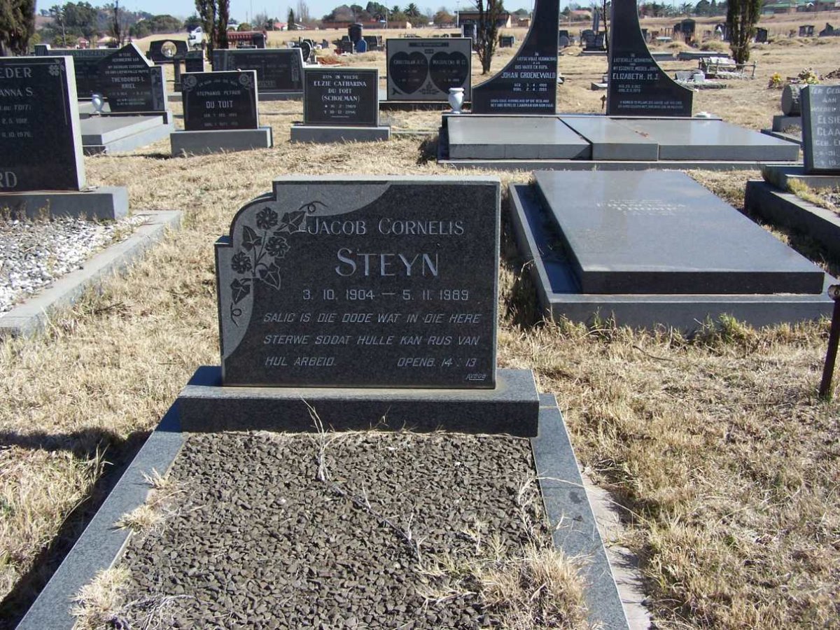 STEYN Jacob Cornelis 1904-1989