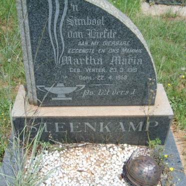 STEENKAMP Martha Maria nee VENTER 1919-1958