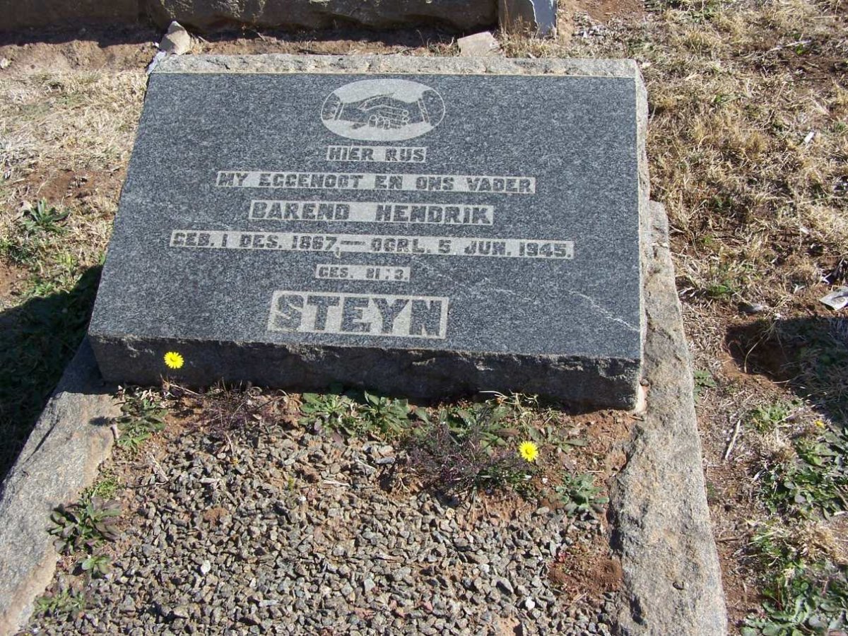 STEYN Barend Hendrik 1867-1945