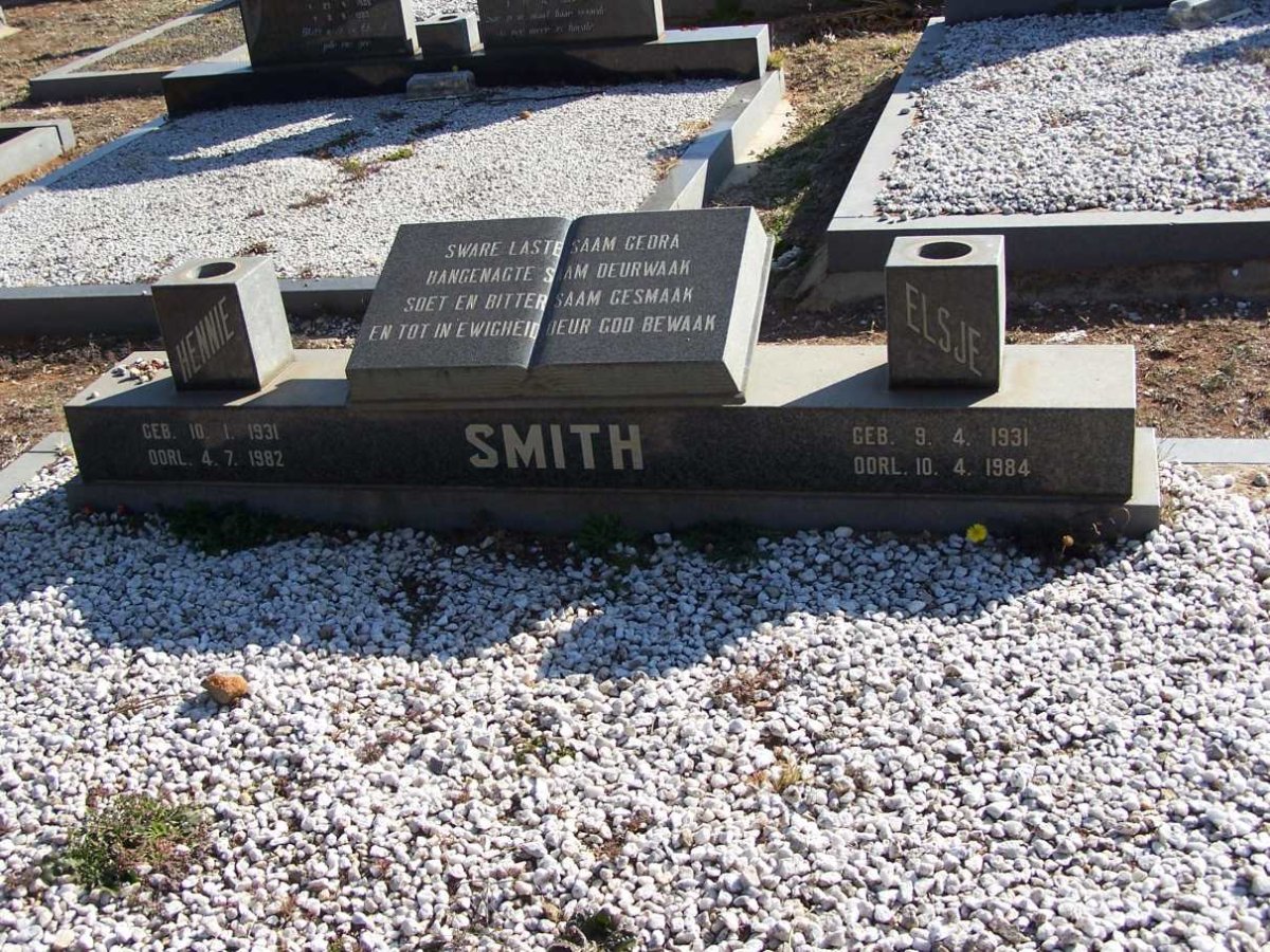 SMITH Hennie 1931-1982 &amp; Elsje 1931-1984