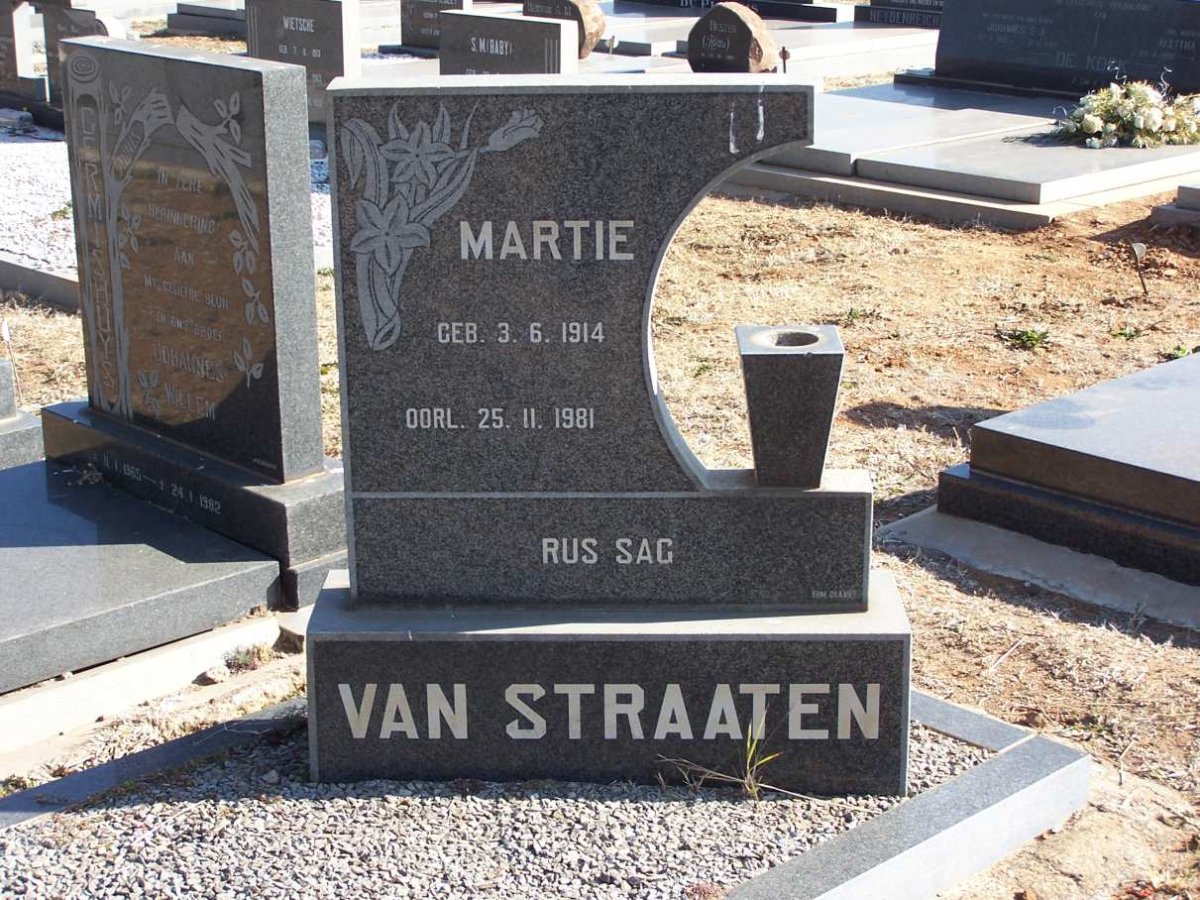 STRAATEN Martie,van  1914-1981