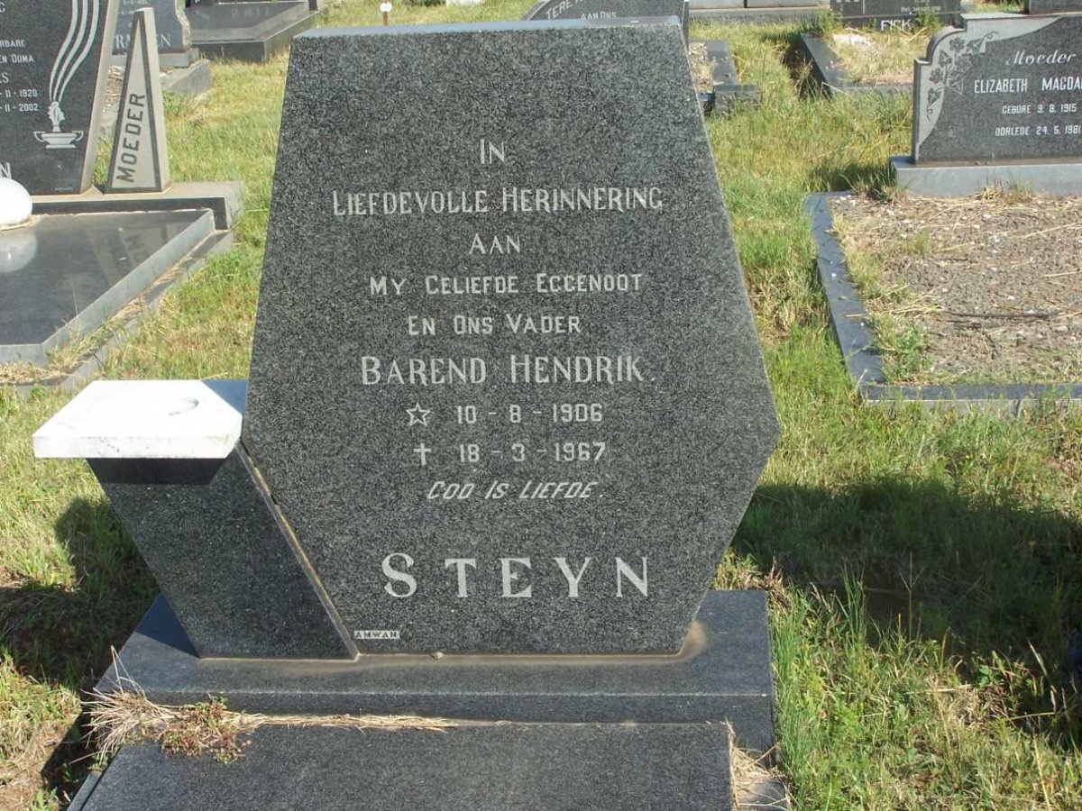 STEYN Barend Hendrik 1906-1967
