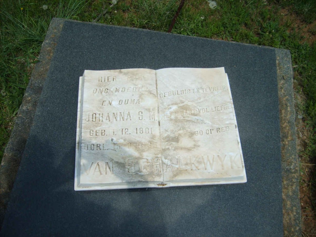 SCHALKWYK Johanna S.M., van 1901-1965
