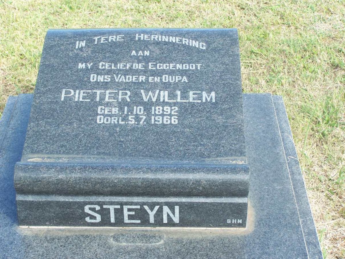 STEYN Pieter Willem 1892-1966