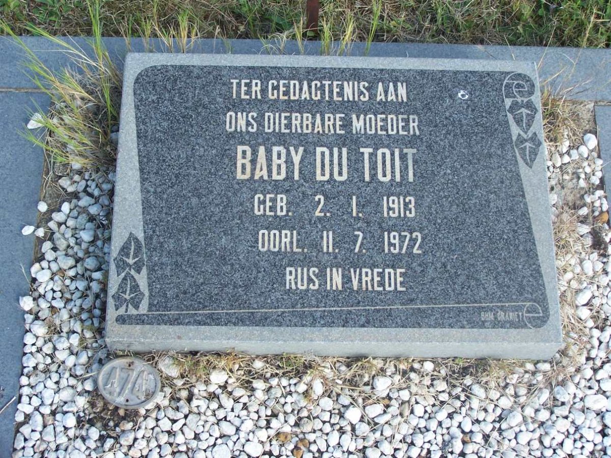 TOIT  Baby, du 1913-1972