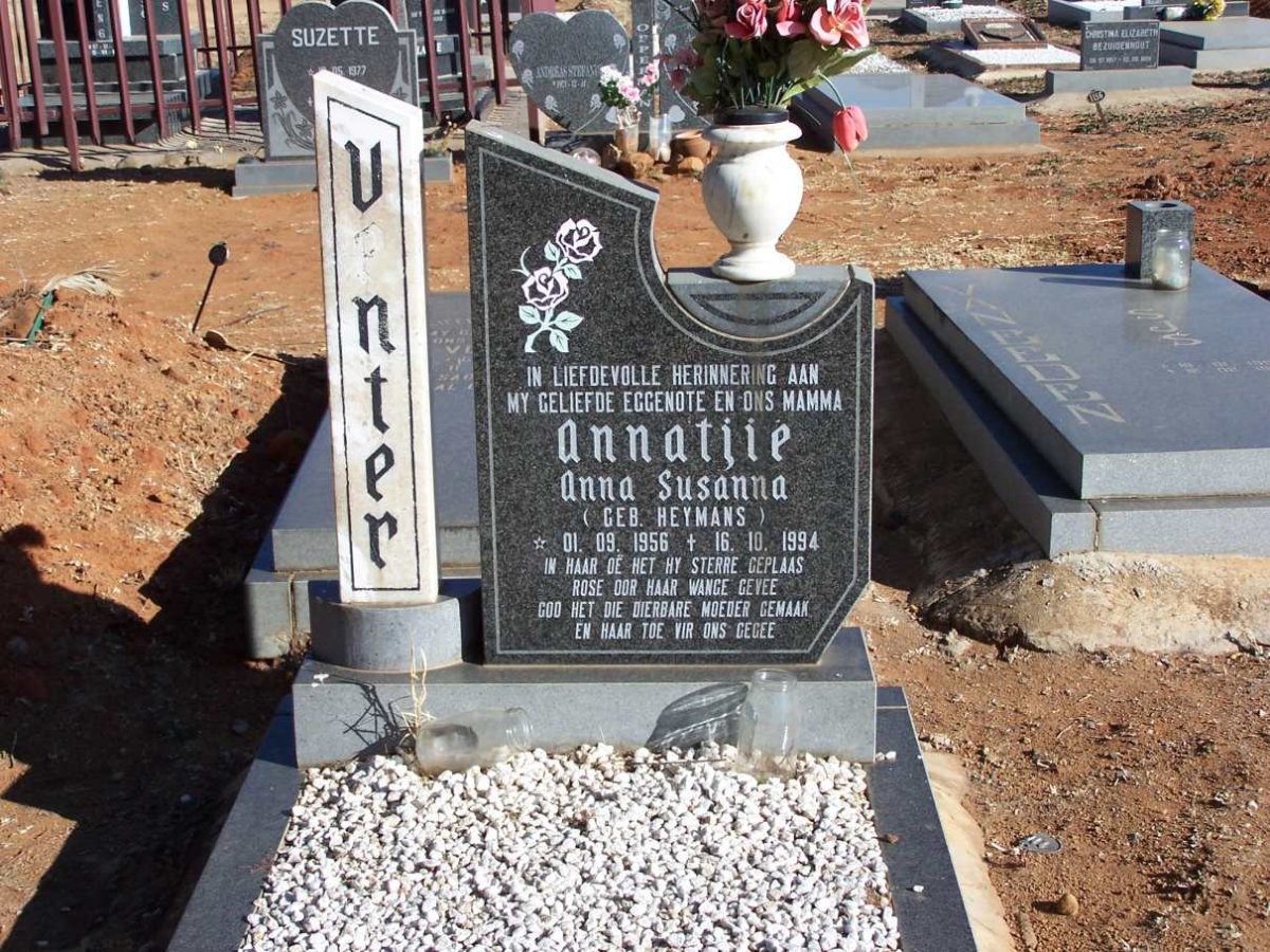 VENTER Annatjie Anna Susanna nee HEYMANS 1956-1994