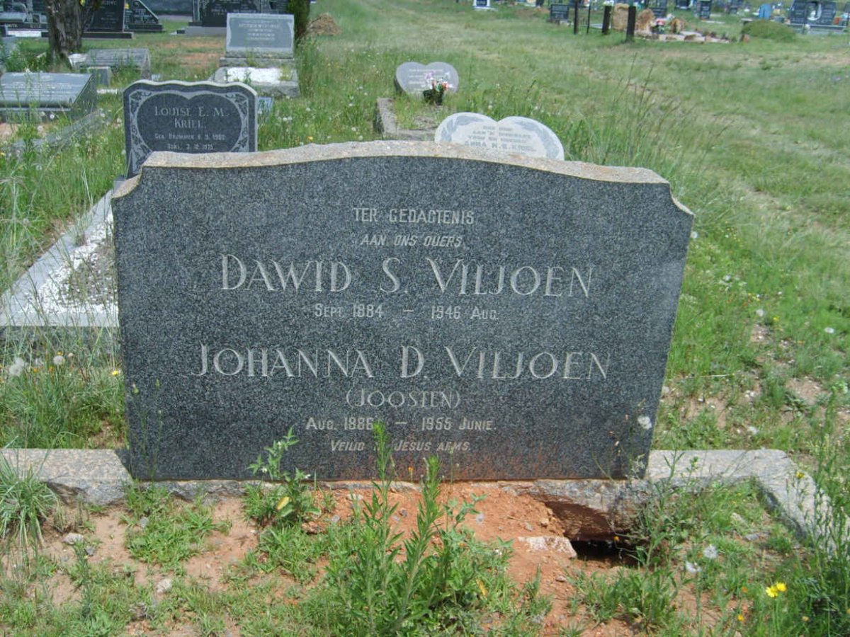 VILJOEN Dawid S. 1884-1946 &amp; Johanna D. JOOSTEN 1886-1955