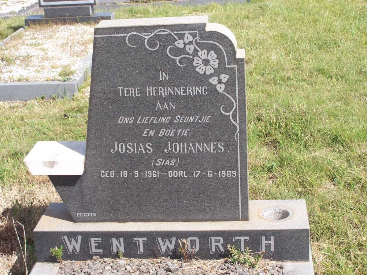WENTWORTH Josias Johannes 1961-1969