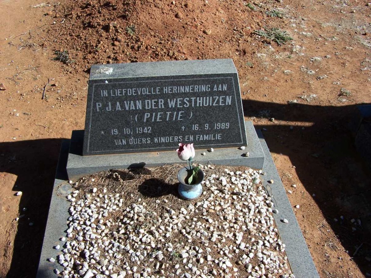 WESTHUIZEN P.J.A., van der 1942-1989
