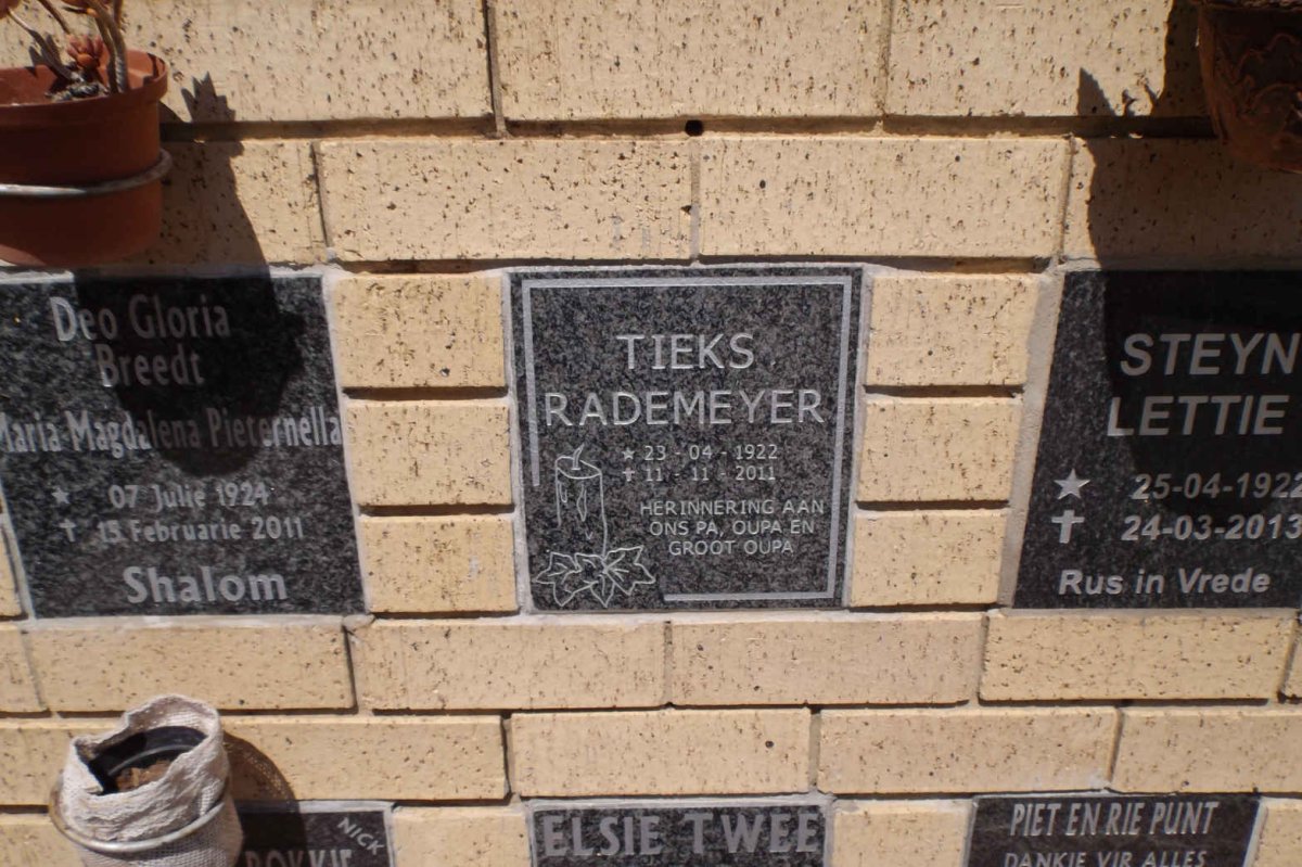 RADEMEYER Tieks 1922-2011