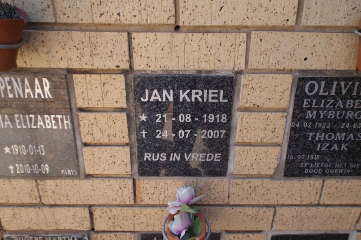 KRIEL Jan 1918-2007