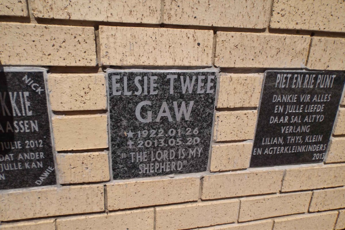 GAW Elsie Twee 1922-2013