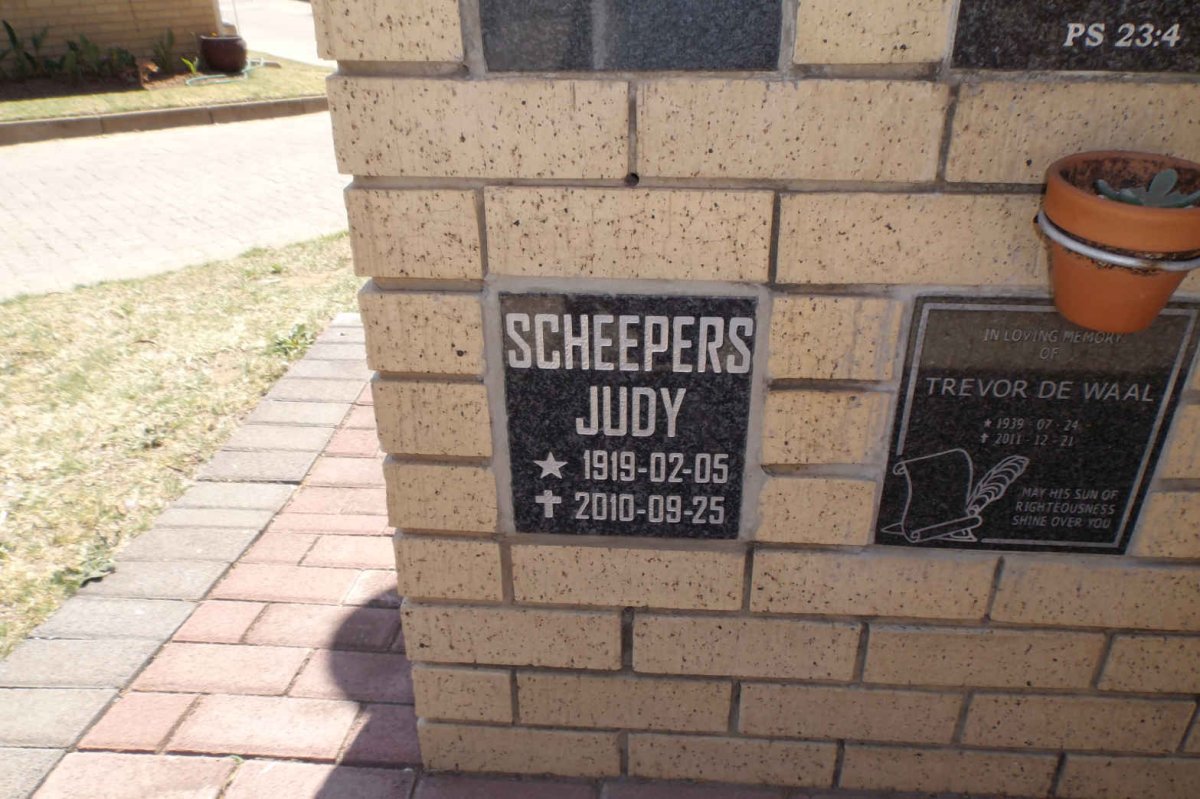 SCHEEPERS Judy 1919-2010