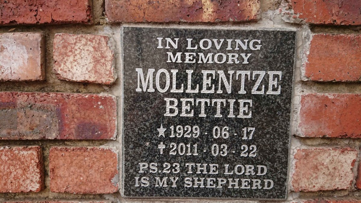 MOLLENTZE Bettie 1929-2011