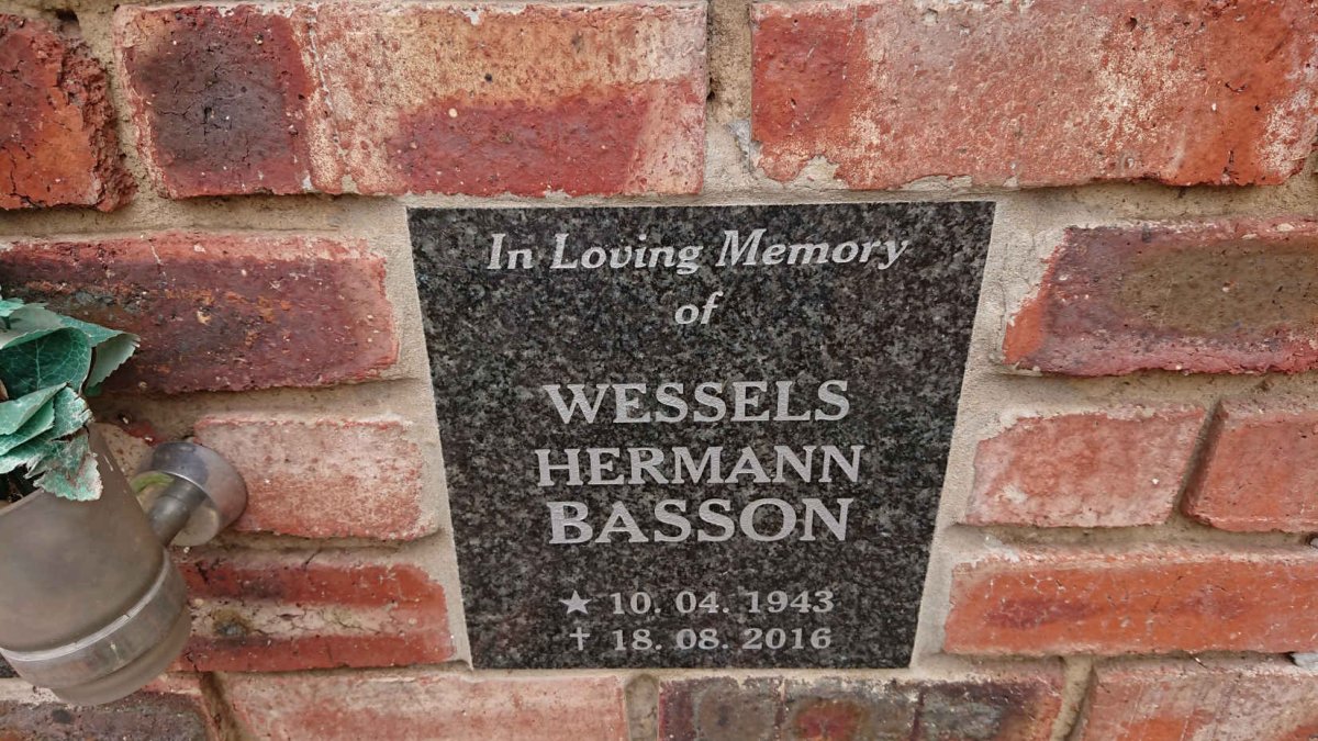 BASSON Wessels Hermann 1943-2016