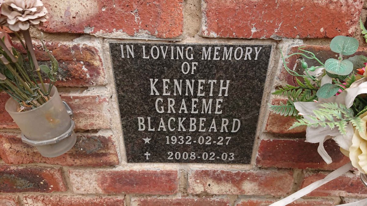 BLACKBEARD Kenneth Graeme 1932-2008