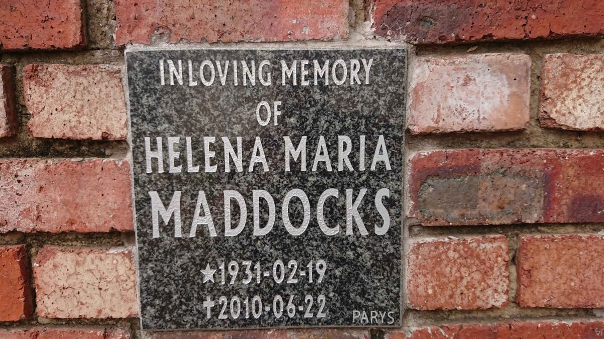 MADDOCKS Helena Maria 1931-2010